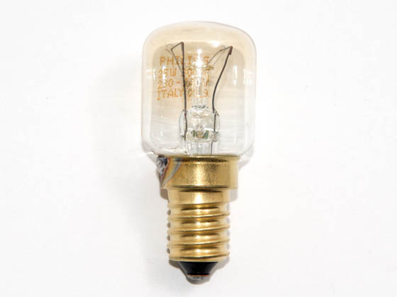 Philips Lighting 924198244442 25T25CL/E14/230-240V Philips 25 Watt, 230-240 Volt Clear T25 European Appliance and Oven Bulb