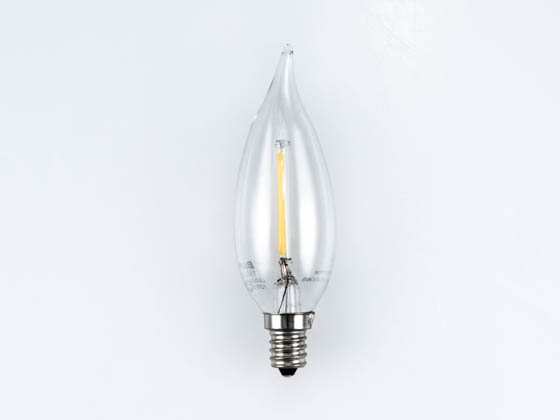 Bulbrite 776558 LED2CA10/27K/FIL/E12 Dimmable 2W 2700K Decorative Filament LED Bulb