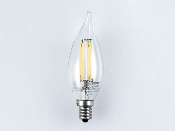 Bulbrite 776559 LED4CA10/27K/FIL/E12 Dimmable 4W 2700K Decorative Filament LED Bulb