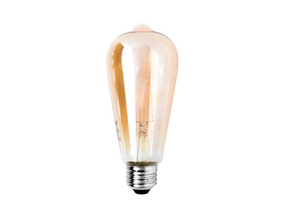 Satco Products, Inc. S9577 2.5ST19/AMB/LED/E26/20K/120V Satco Dimmable 2.5W 2000K Vintage ST19 Filament LED Bulb, Enclosed Fixture Rated