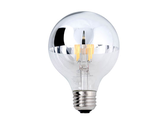 Bulbrite 776570 LED4G25/27K/FIL/HM Dimmable 4W 2700K Half Mirror G25 Filament LED Bulb