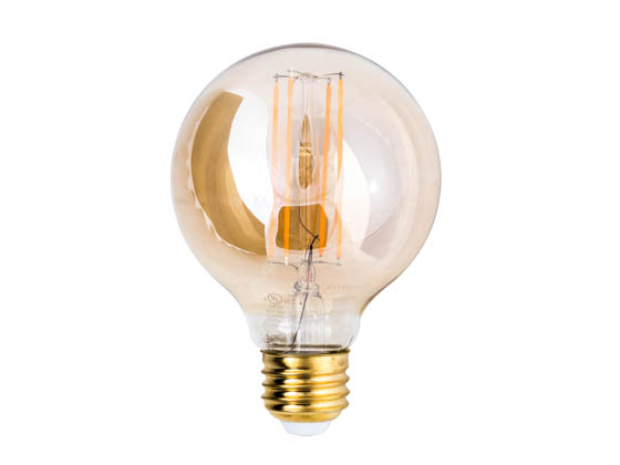Bulbrite 776600 LED5G25/22K/FIL-NOS/2 Dimmable 5W 2200K Vintage G25 Filament LED Bulb