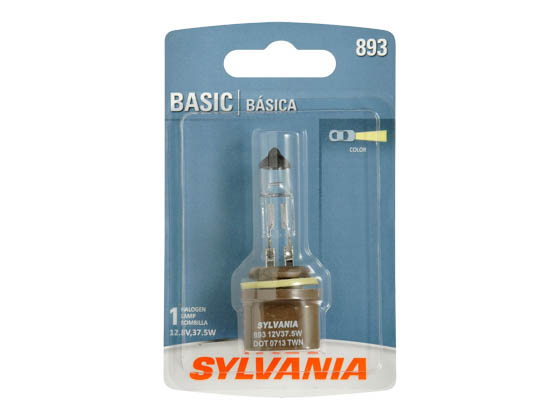 Sylvania 35459 893.BP EN-SP 1/SKU 10/BX 100/CS 893 Basic Halogen Fog Bulb