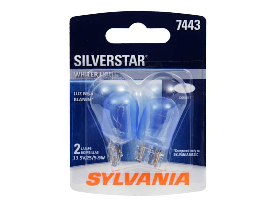 Sylvania 32787 7443ST.BP2 EN-SP 2/SKU  12/BX  72/CS 7443 SilverStar Automotive Bulb