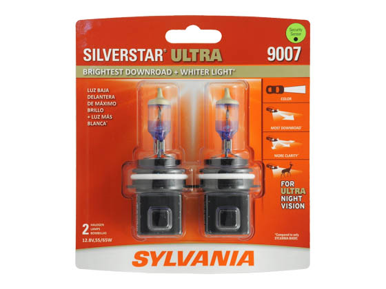 Sylvania 31365 9007SU.BP2 EN-SP 2/SKU 8/BX 80/CS 9007 SilverStar Ultra High and Low Beam Headlight