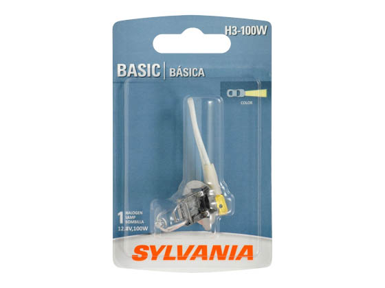 Sylvania 35440 H3-100W.BP EN-SP 1/SKU 10/BX 100/CS H3 Basic 100W Headlight for Off-Road Use ONLY
