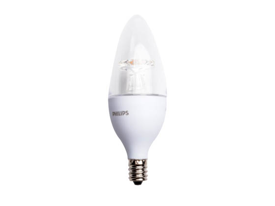 Philips Lighting 461871 4.5B11/LED/827/E12/DIM 120V Philips Dimmable 4.5W 2700K Decorative LED Bulb, E12 Base