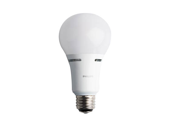Philips Lighting 465153 22A21/LED/827 3WAY ND 120V Philips 3-Way 120 Volt Non-Dimmable 2700K Warm White LED A-21 Bulb