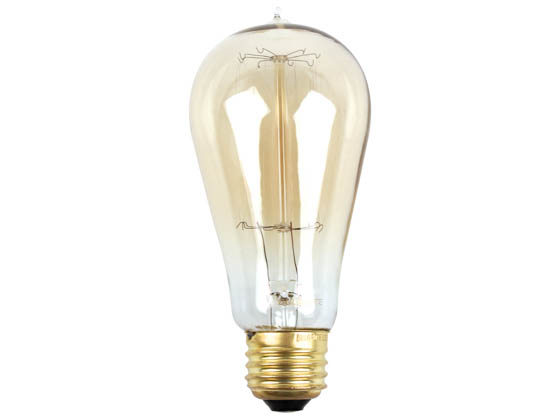 Fashion Lighting 607167 NOS60-1910/FL 60W 120V ST18 Thread Filament Nostalgic Decorative Bulb, E26 Base