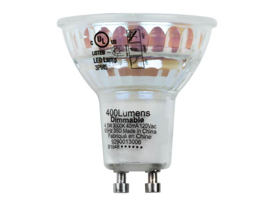 Philips Lighting 468140 4.5GU10/LED/F35/830/DIM Philips Dimmable 4.5W 3000K 35° MR16 LED Bulb, GU10 Base