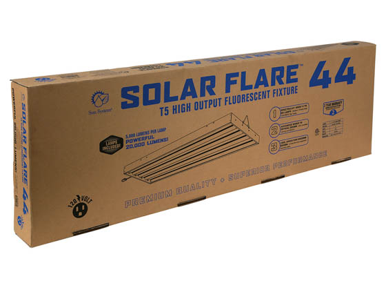 Sunlight Supply Inc. 960386 Solar Flare T5 4Ft Grow Fixture Solar Flare T5 HO 4 Foot 4 Lamp Fluorescent Grow Fixture