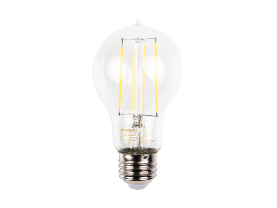 Bulbrite 776668 LED7A19/30K/FIL/2 Dimmable 7W 3000K A19 Filament LED Bulb, Enclosed Fixture and Wet Rated
