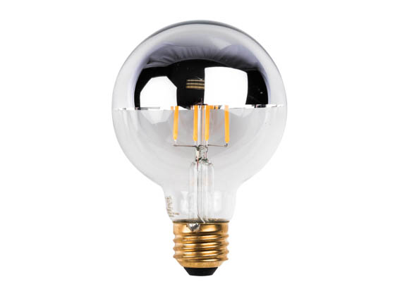 Bulbrite 776670 LED5G25/27K/FIL/HM/2 Dimmable 5W 2700K Half Mirror G25 Filament LED Bulb