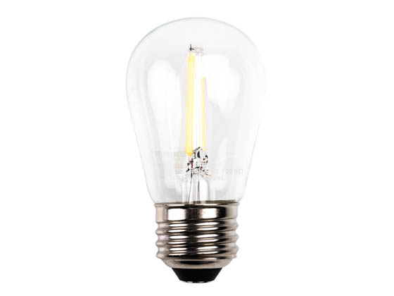 Bulbrite 776651 LED2S14/27K/FIL/2 Dimmable 2.5W 2700K S14 Filament LED Bulb, Rated For Enclosed Fixtures