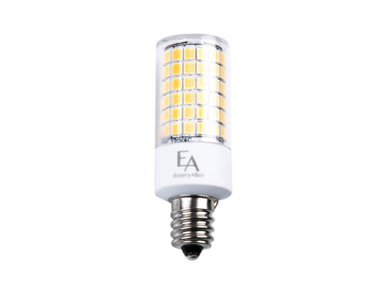 EmeryAllen EA-E12-5.0W-001-3090-D Dimmable 5W 120V 3000K T3 LED Bulb, E12 Base, Rated For Enclosed Fixtures