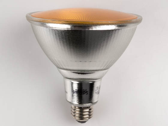 Philips Lighting 469080 13.5PAR38/YELLOW/FLOOD/ND ULW Philips Non-Dimmable 13.5W Yellow/Bug Light 40° PAR38 LED Bulb, Enclosed Fixture and Outdoor Rated