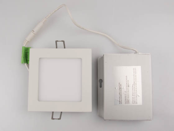 Lightolier FD4S07930TE1W Dimmable 11.6 Watt 4" Square 3000K Flat LED Downlight