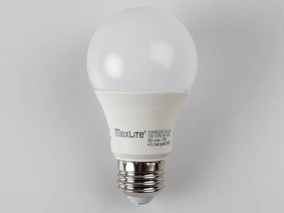 MaxLite 1408960 E10A19DLED927/G2/JA8 Maxlite Dimmable 10W 2700K A19 LED Bulb, 90 CRI, JA8 Compliant, Enclosed Rated