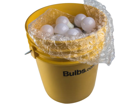 Bulbs.com Bulbs.com LED A19 Bucket LED Contractor Pack. 8.5 Watt Non-Dimmable 2700K A-19 LED Bulb (Pack of 60), Includes Bucket