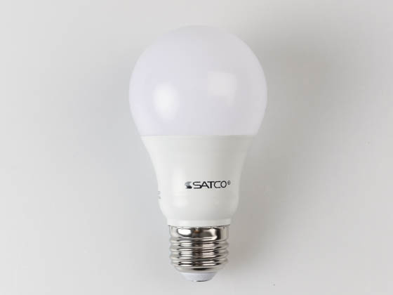 Satco Products, Inc. S8920 8.5A19/LED/50K /120-277V Satco Non-Dimmable 8.5W 5000K 120-277V A19 LED Bulb, Enclosed Fixture Rated