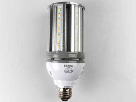 Satco Products, Inc. S9390 18W/LED/HID/5000K/100-277V E26 Satco 18 Watt Non-Dimmable Hi-Pro LED Multi-Beam Retrofit Lamp, 5000K, Ballast Bypass