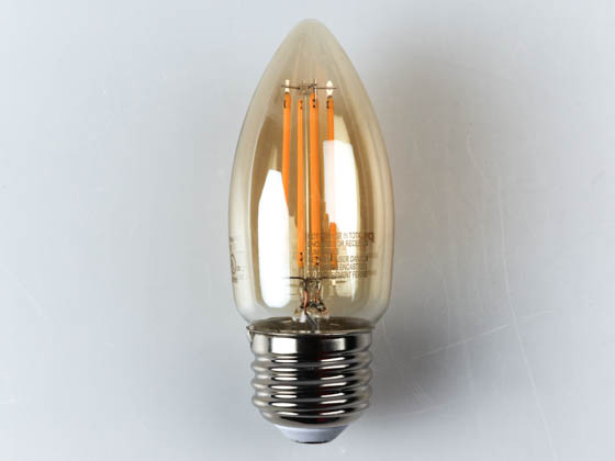 Philips Lighting 470781 4B11/LED/827/E26/CL-A/DIM 120V FB 1PK Philips Dimmable 4 Watt 2700K Decorative Filament LED Bulb