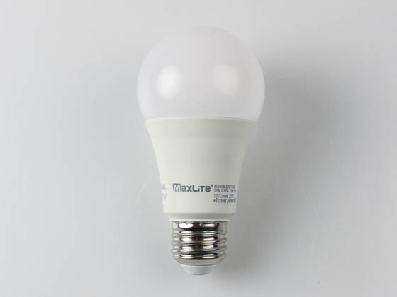 MaxLite 1408671 E12A19DLED927/JA8 Maxlite Dimmable 12 Watt 2700K A19 LED Bulb, 92 CRI, JA8 Compliant, Enclosed Rated