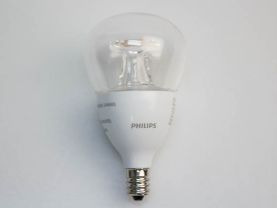 Philips Lighting 463983 5.5A15/LED/827-22/E12/CL/DIM 120V Philips Dimmable 5.5W Warm Glow 2700K-2200K A15 LED Bulb