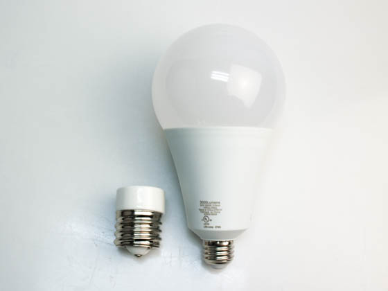 Philips Lighting 479295 24A35/LED/865/P/E26E39/ND Philips Non-Dimmable 24W High Lumen 6500K A35 LED Bulb, Medium (E26) Base with Mogul (E39) Adapter