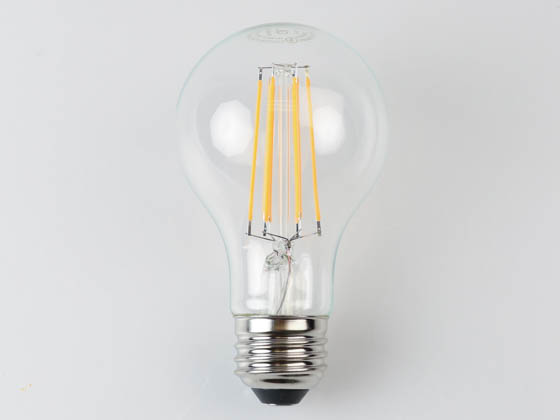 TCP FA19D6022KC Dimmable 8W 2200K A19 Vintage Filament LED Bulb, Enclosed Rated