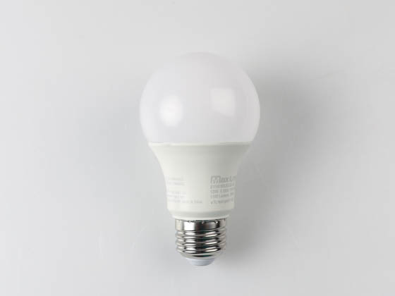 MaxLite 14099400 E11A19DLED30/G6 Maxlite Dimmable 11W 3000K A19 LED Bulb, Enclosed Rated