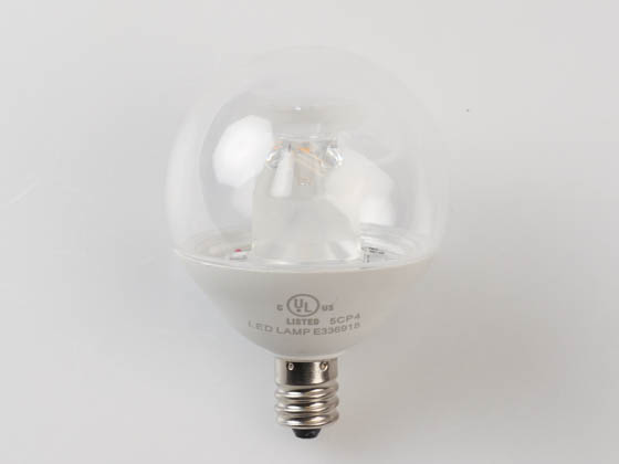 Westinghouse C45131 7G16.5/LED/DIM/SW/CB/27 1CD Dimmable 7W 2700K G-16.5 Globe Clear LED Bulb, E12 Base