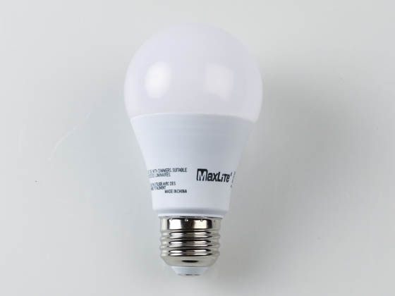 MaxLite 1409960 E9A19ND30-149 Non-Dimmable 9W 3000K A19 LED Bulb, Enclosed Rated