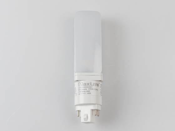 MaxLite 1408684 12PLG24QHLED27 Maxlite 12W 4 Pin Horizontal 2700K G24q LED Bulb, Ballast Compatible