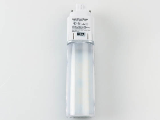 Light Efficient Design LED-7334-40K-G2 Horizontal 11W 4 Pin 4000K G24q LED Bulb, Ballast Compatible