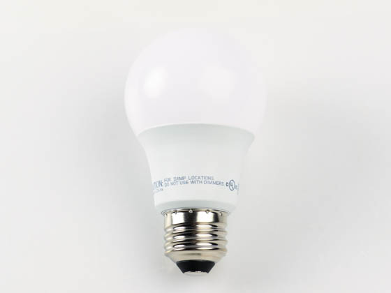 TCP L60A19N1550K Non-Dimmable 9 Watt 5000K A-19 LED Bulb, Enclosed Fixture Rated
