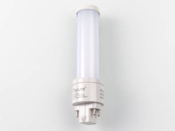 MaxLite 76609 6PLG24QLED30 Maxlite Non-Dimmable 6W 4 Pin 3000K G24q LED Bulb, Ballast Bypass