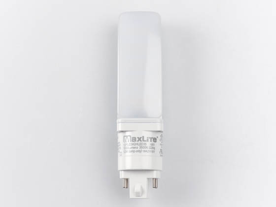 MaxLite 1408685 12PLG24QHLED35 Maxlite 12W 4 Pin Horizontal 3500K G24q LED Bulb, Ballast Compatible