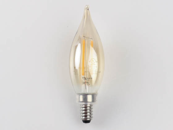 Bulbrite 776803 LED2CA10/22K/FIL-NOS/3 Dimmable 2.5W 2200K Vintage Decorative Filament LED Bulb, Enclosed Rated
