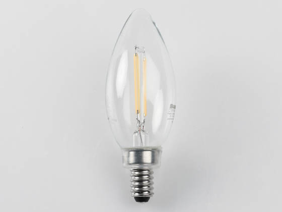 Bulbrite 776855 LED2B11/27K/FIL/E12/3 Dimmable 2.5W 2700K Decorative Filament LED Bulb, Enclosed Fixture Rated