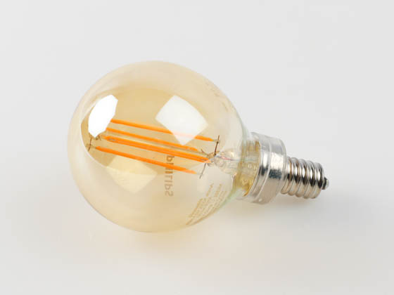 Philips Lighting 537597 4.5G16.5/VIN/820/E12/CL/DIM Philips Dimmable 4.5W 2000K Vintage G-16.5 Filament LED Bulb, Outdoor Rated, Title 20 Compliant