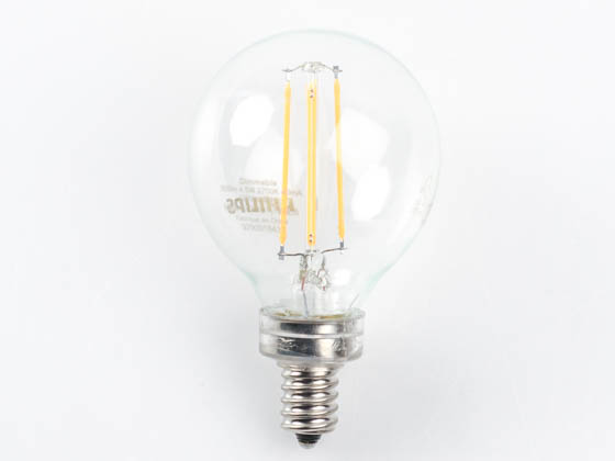Philips Lighting 478750 4.5G16.5/PER/827/CL/G/E12/DIM Philips Dimmable 4.5W 2700K G-16.5 Filament LED Bulb, Outdoor Rated