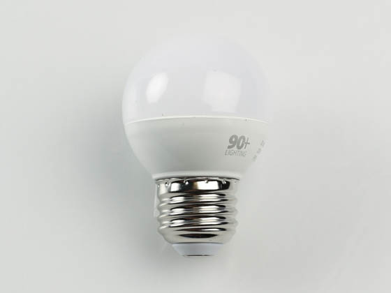 90+ Lighting SE-350.031 Dimmable 5W 2700K 92 CRI G-16.5 Frosted Globe LED Bulb, E26 Base, JA8 Compliant