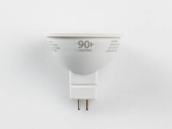 90+ Lighting SE-350.001 Dimmable 7W 2700K 10° 92 CRI MR16 LED Bulb, GU5.3 Base, JA8 Compliant
