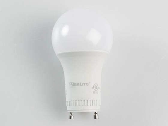 MaxLite 14099410-7 E9A19GUDLED40/G7 Dimmable 9W 4000K A19 LED Bulb, GU24 Base, Enclosed Fixture Rated