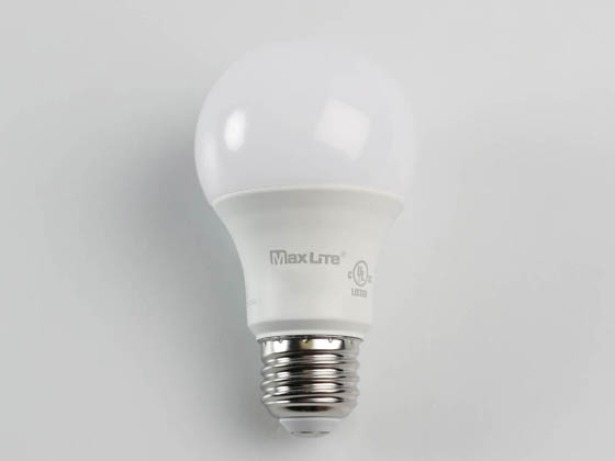 MaxLite 14099397-7 E9A19DLED30/G7 Maxlite Dimmable 9 Watt 3000K A19 LED Bulb, Enclosed Rated