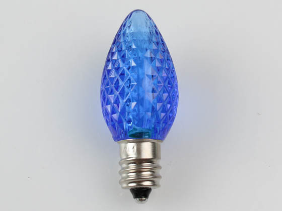 Green Watt GCH-C7-RM-B 0.5W BlueC7 Holiday LED Bulb with Faceted Lens, Outdoor Rated