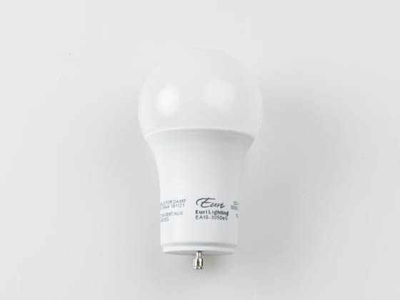 Euri Lighting EA19-3050eG Dimmable 9.5W 5000K A19 LED Bulb, GU24 Base, Enclosed Fixture Rated