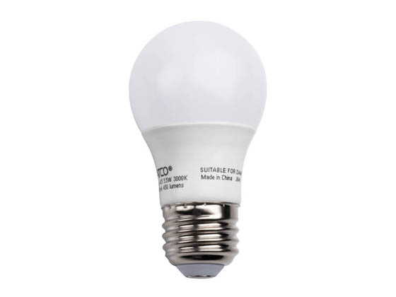 Satco Products, Inc. S9030 5.5A15/LED/2700K/120V Satco Dimmable 5.5W 2700K A15 LED Bulb, Enclosed Fixture Rated
