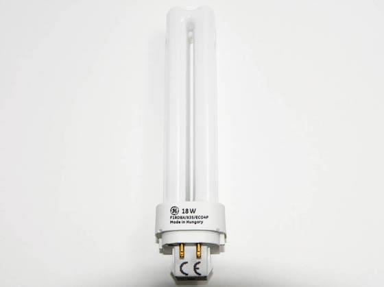 GE GE97600 F18DBX/835/4PL (4-Pin) 18W 4 Pin G24q2 Neutral White Double Twin Tube CFL Bulb